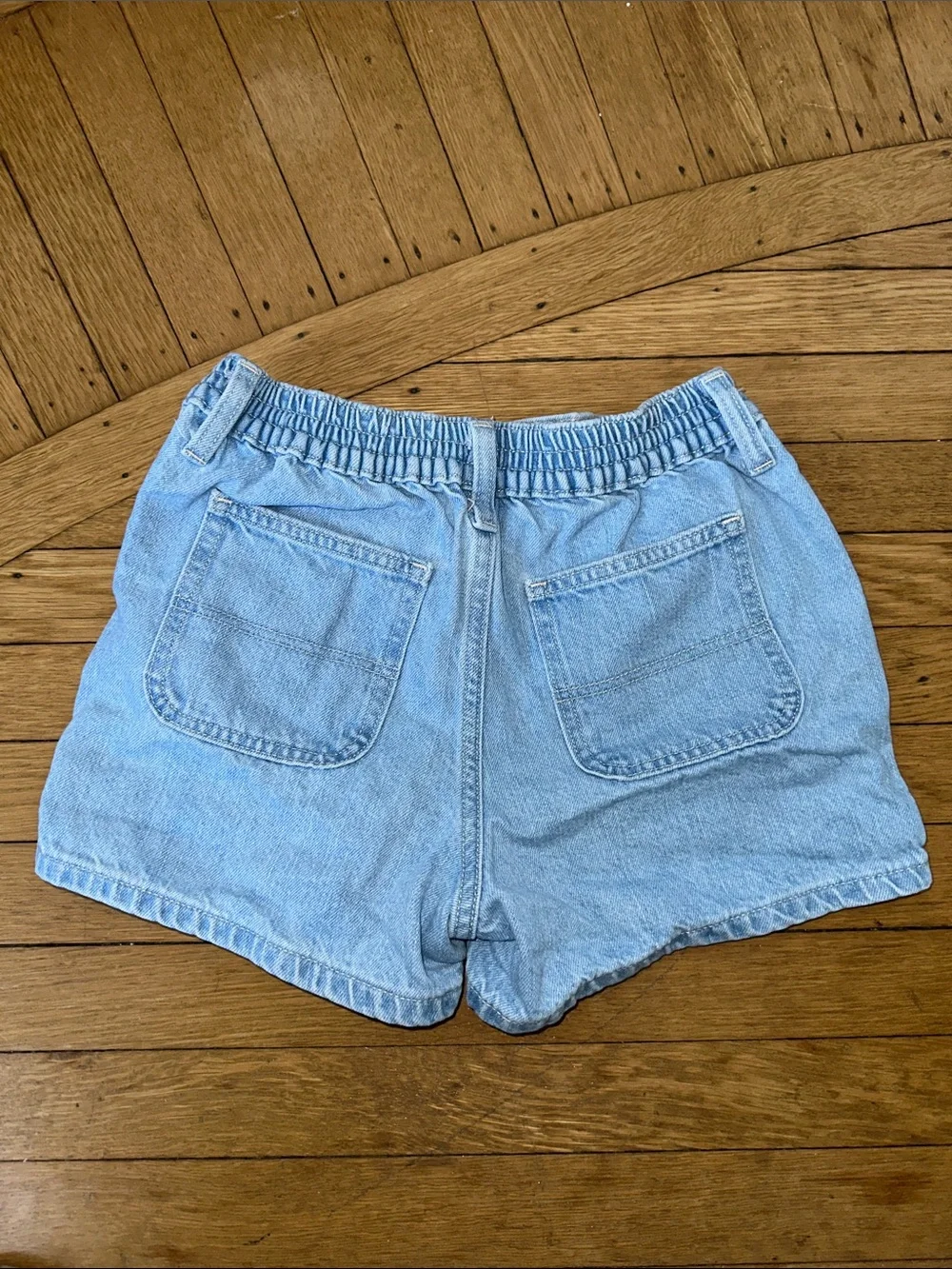 Old Navy Light Girls Blue Denim Elastic-Waist Shorts
